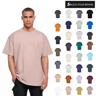 Buy Men's Heavy Oversized Tee| Fashion Streetwear Crew Neck Wide Fit Cotton T-shirt • 15.69£