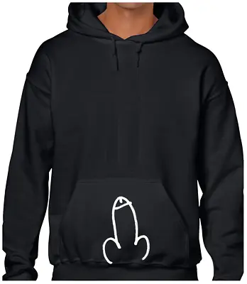 Buy Penis Drawing Funny Hoody Hoodie Rude Cartoon Design Joke Novelty Gift Idea • 16.99£