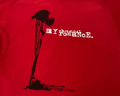 Buy My Chemical Romance Gun And Helmet  Red T-Shirt Unisex S RARE & VINTAGE • 79£