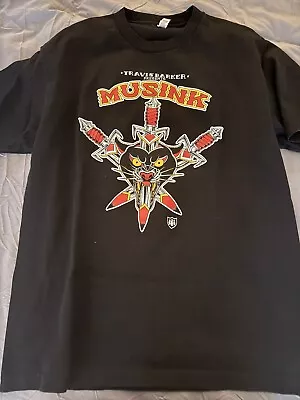 Buy Travis Barker Musink Fest Limp Bizkit Shirt Size L Hatebreed Blink 182 • 55.71£