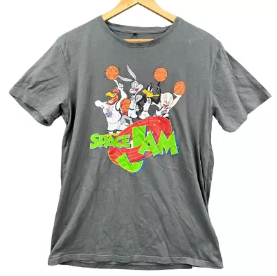 Buy Space Jam Shirt Mens Large Green Center Print Big Graphic Movies Basketball Y2K • 10.68£