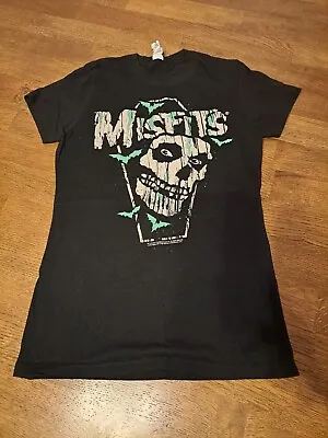 Buy THE MISFITS Feind Skull Logo Coffin Bats Juniors Star Tee T-Shirt XS • 19£