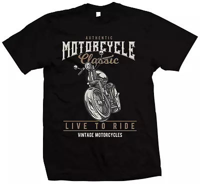 Buy Classic Motorcycle Live To Ride T Shirt - Vintage Motorbike Shirt, Biker T Shirt • 10.99£