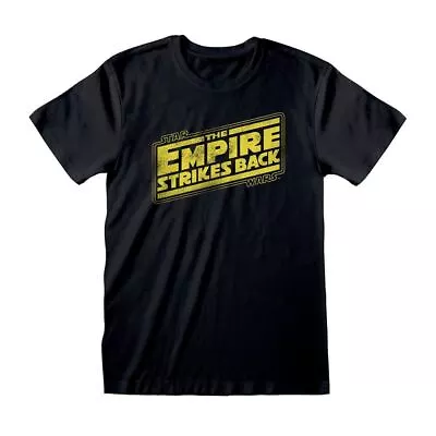 Buy Star Wars The Empire Strikes Back Distressed Logo Black T-Shirt • 10£