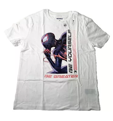 Buy Miles Morales Spider-Man Into The Universe T Shirt Boy Medium M 8 Tee • 6.29£