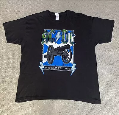 Buy ACDC T Shirt XXL 2XL Hampden Park Scotland 2016 Event Tour Short Sleeve Black • 35£