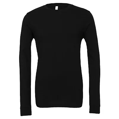 Buy Mens Long Sleeve T-Shirt Crew Neck Cotton Jersey Top Unisex Tee Bella Canvas • 10.53£