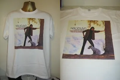 Buy Neil Young With Crazy Hores - Everyone Knows.... 1969 Lp Print T Shirt- White- L • 15.99£