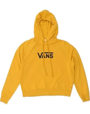 Buy VANS Womens Graphic Hoodie Jumper UK 10 Small Yellow Cotton AC30 • 14.18£