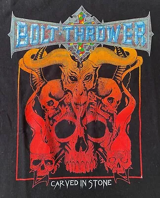 Buy BOLT THROWER Carved In Stone  SHIRT Vintage Metal Napalm Death Dismember Deicide • 156.72£