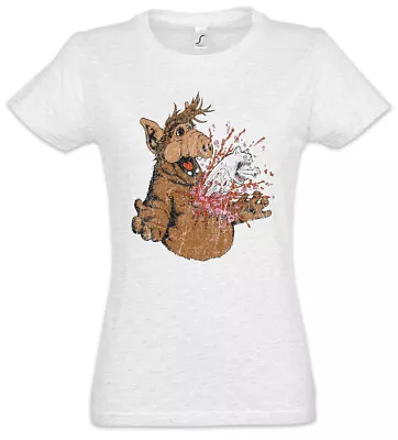 Buy A Horror Women T-Shirt Alf Fun Alien Halloween Splatter Blood Cat Cats Funny • 21.54£