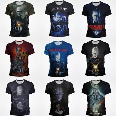 Buy Cosplay Hellraiser 3D T-Shirts Scary Halloween Adult Kids Sports Top T-Shirts • 9.60£