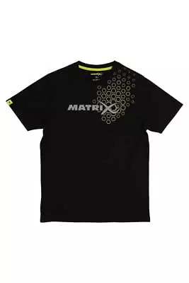 Buy Matrix Hex Print T-Shirt BLACK - Match / Coarse Fishing - Various Size Options • 18.99£