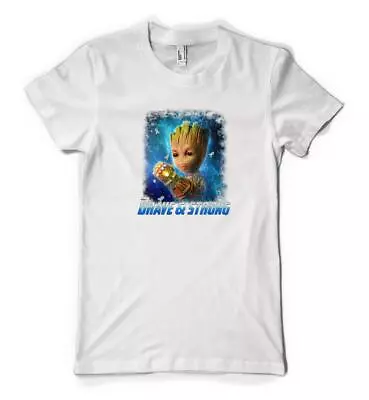 Buy Guardian Groot Brave And Strong Galaxy Personalised Unisex Adult T Shirt • 17.49£