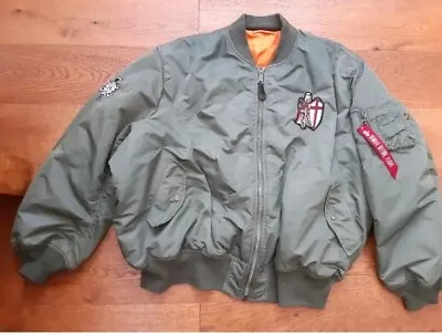 Buy Alpha Industries Ma1 Flight Jacket Scooter Patches Skins England Ultras Oi 5XL • 49£