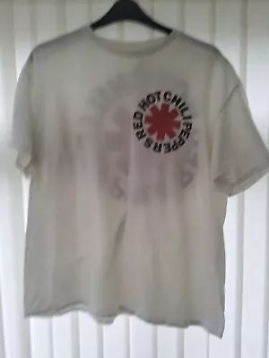 Buy Red Hot Chili Peppers Red Asterix White T-Shirt Size XL • 7.99£