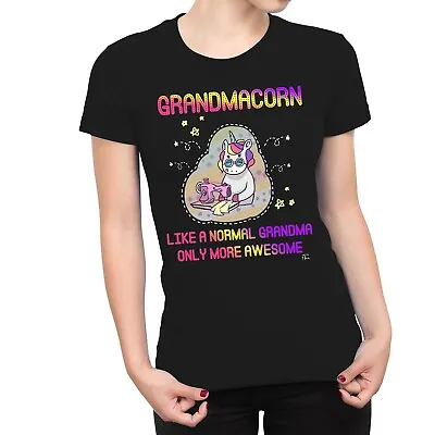 Buy 1Tee Womens Grandmacorn, Like A Normal Grandma Only Awesome Unicorn T-Shirt • 7.99£
