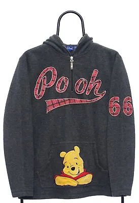 Buy Vintage Disney Winnie The Pooh Grey Fleece Hoodie - Womens Small • 28£