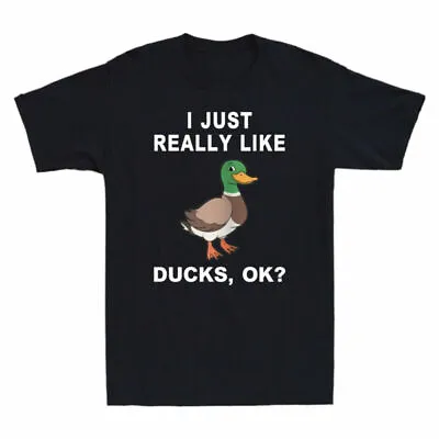 Buy Just Gift Ducks Men's I Lovers Duck For Like Really Duck T-Shirt Ok Cotton Funny • 13.99£