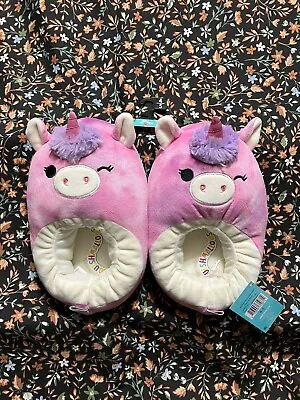 Buy Youth Size 4-5 (Fit Adult Women 6- 8) Squishmallow Slippers Lola The Unicorn 4/5 • 19.79£