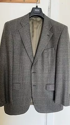 Buy Mens Marks & Spencer 42  Chest Med Sage Wool Dogtooth Smart Suit Jacket Blazer • 5£