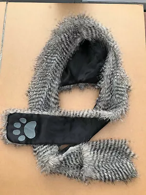Buy Animal Fur Hood With In Built Scarf. Adult Size. • 4.50£