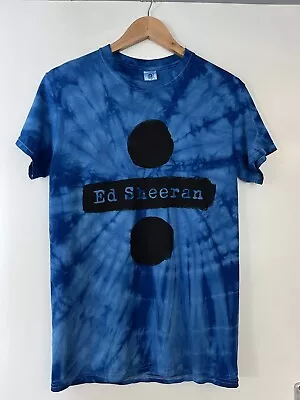 Buy Ed Sheeran Blue Tie Dye Tour T-shirt Divide Small S Colortone • 24.99£