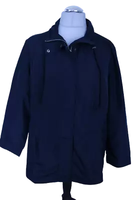 Buy Sheego Between-Seasons Rain Jacket Dark Blue Plus Size Water-Resistant • 30.96£