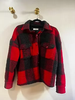 Buy Anine Bing Red And Black Checkered Bobbi Flannel Jacket, Size XS  • 207.21£