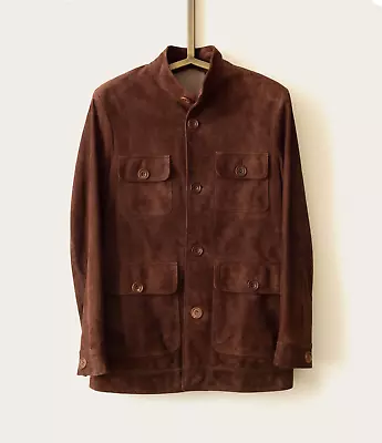 Buy Brown Field Leather Jacket Men Pure Suede Custom Made Size S M L XXL 3XL • 160.03£
