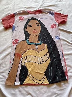 Buy Vintage Pocahontas Girls Sleep Shirt Pink Size 7 8 Single Stitch USA Made Disney • 44.14£