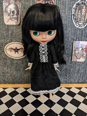 Buy Handsewn Black  Gothic/victorian Mourning Style, Dress  For Blythe (no Doll) • 11£