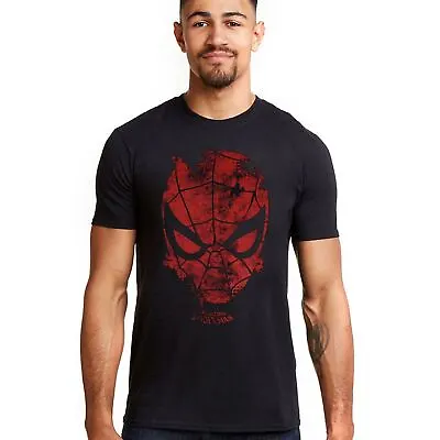 Buy Official Marvel Mens Spider-Man Web Head T-shirt Black S - XXL • 13.99£