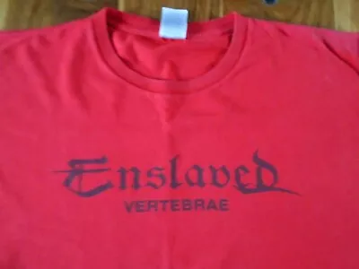 Buy ENSLAVED- VERTEBRAE  RARE RED TOUR   T- SHIRT SIZE L 44 INCH,, Rock .BLACK METAL • 14.99£