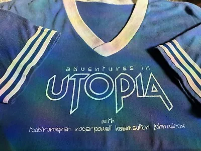 Buy UTOPIA On The Road With 1980 PROMO Tee - TODD RUNDGREN Blue Jersey Style • 98.44£