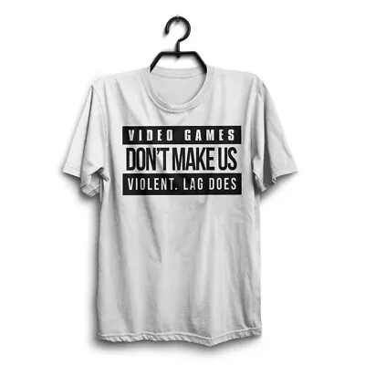 Buy VIDEOGAME LAG Mens Gaming Funny White T-Shirt Novelty Joke Tshirt Clothing Tee • 9.95£