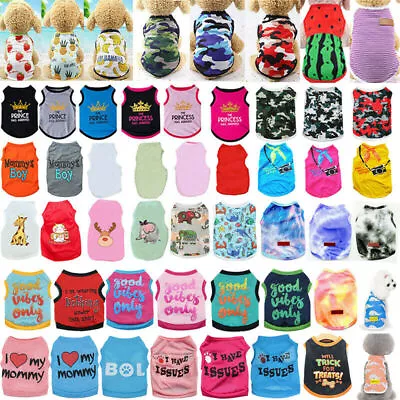 Buy Pet Dog Cat Clothes Summer Puppy T Shirt Clothing Small Dogs Chihuahua Vest HOT# • 2.68£