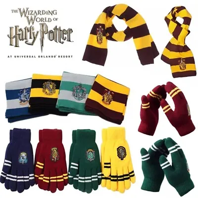 Buy Harry Potter Scarf & Gloves Gryffindor Slytherin Ravenclaw Hufflepuff Gift Xmas • 5.99£