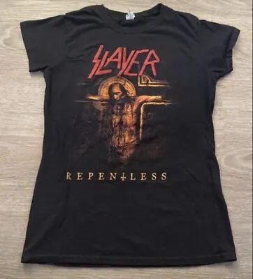Buy Slayer T Shirt Rare Repentless Rock Metal Band Merch Tee Ladies Size Medium • 16.95£