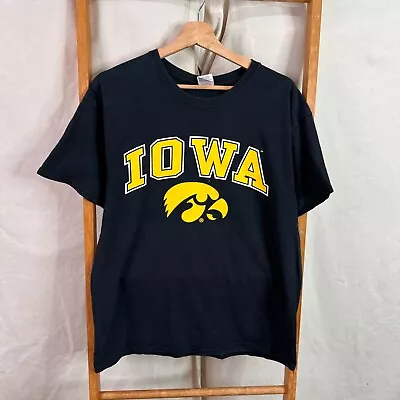 Buy Iowa Hawkeyes College Shirt Mens Large Black Short Sleeve Football • 12.62£