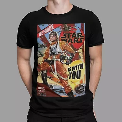Buy Star Wars T-Shirt Force Comic Skywalker 77 Movie Rebel Tee  80s Retro  • 10.23£