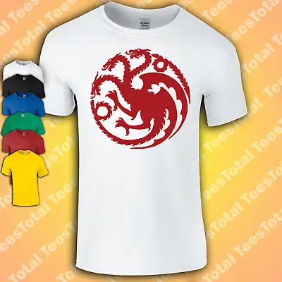 Buy Targaryen House Dragon Mens T Shirt House Of Thrones Game Of Dragons Cool • 16.19£