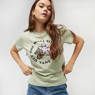 Buy Vans Womens ZEN Vibes T-Shirt / Light Green / RRP £32 • 15£
