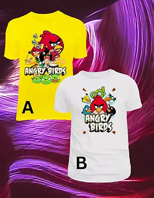 Buy Kids Unisex Angry Birds T-shirts • 7.50£