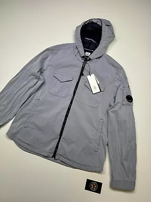 Buy CP Company 50 Fili Heavy Hooded Overshirt In Blue.    XXL       / 25” P2p • 299£