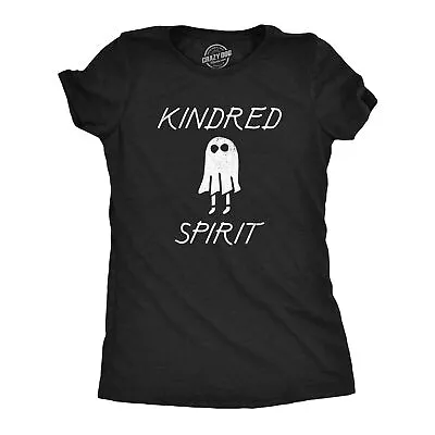 Buy Womens Kindred Spirit T Shirt Funny Spooky Halloween Ghost Joke Tee For Ladies • 12.38£