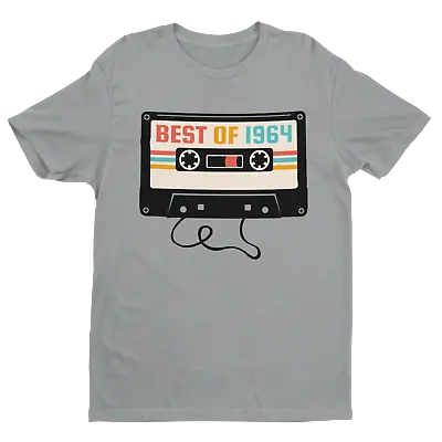 Buy 60th Birthday In 2024 T Shirt Funny Best Of 1964 Retro Cassette Tape Gift Idea • 13.95£
