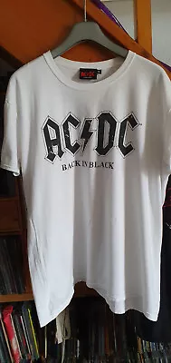 Buy AC/DC Back In Black White T-shirt L Black Sabbath Metallica Iron Maiden  • 4.99£