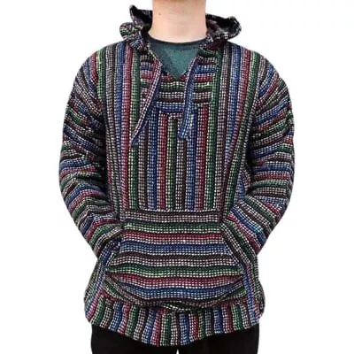 Buy Baja Hooded Jacket: Colourful Thin Lines • 51.47£