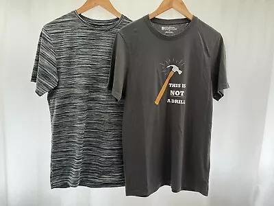 Buy X2 Mountain Warehouse T-shirts Size S Grey Short Sleeve Crew Neck Logo Men’s • 6.39£